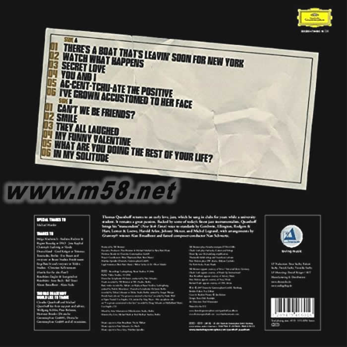 The Jazz Album - Watch What Happens 180g 33RPM LP 黑膠專輯背面圖片