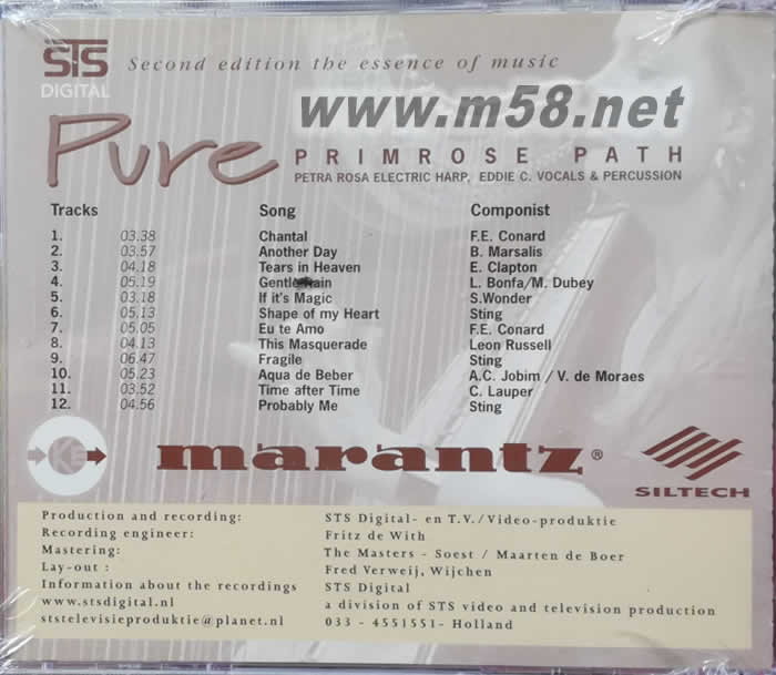 PRIMROSE PATH 純凈人聲PURE THE ESSENCE OF MUSIC 純真專輯背面圖片
