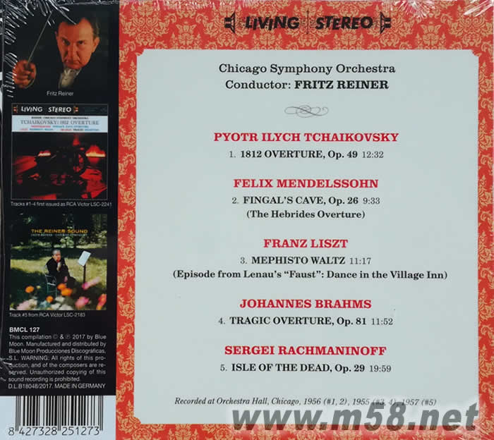 柴可夫斯基 1812序曲 TCHAIKOVSKY: 1812 OVERTURE(TAS專業推薦發燒名盤)專輯背面圖片