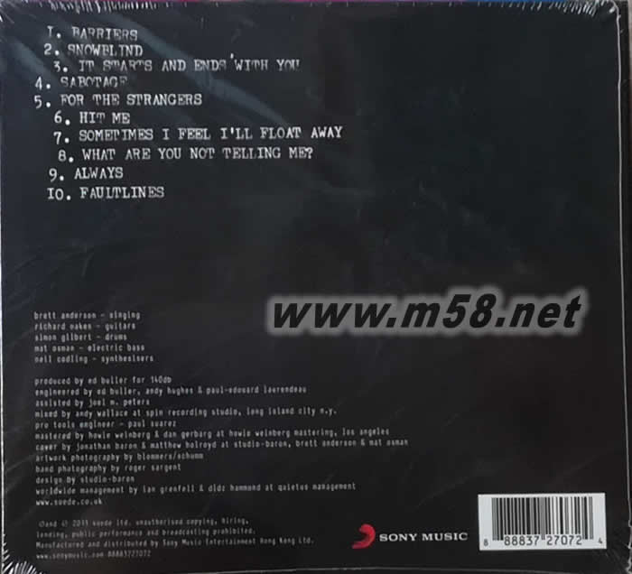 Bloodsports專輯背面圖片