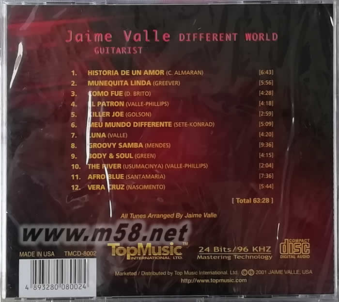 HI-FI拉丁爵士吉它 JOIME VALLE專輯背面圖片