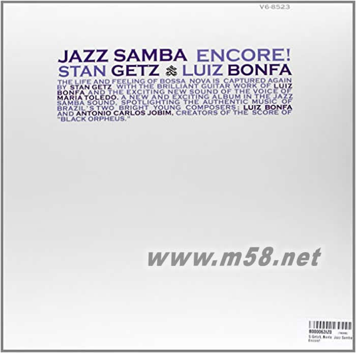 爵士桑巴喝彩 Stan Getz & Luiz Bonfa - Jazz Samba Encore! 180g 33RPM LP 黑膠專輯背面圖片