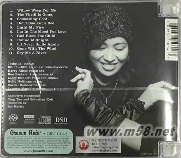 JACINTHA IS HER NAME 她的名字 SACD專輯背面圖片