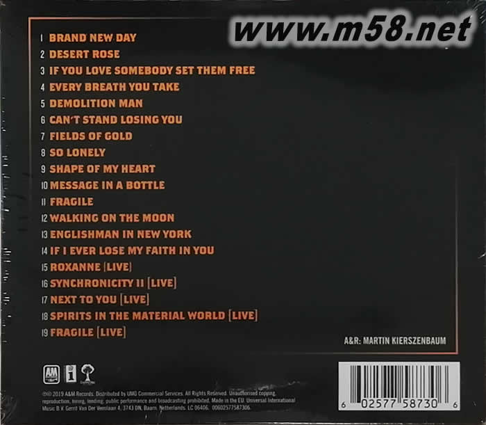 MY SONGS Deluxe (搖滾詩人全新精選)專輯背面圖片