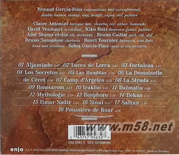 Mediterranees 低音大提琴 地中海的琴聲(劉漢盛推介)專輯背面圖片