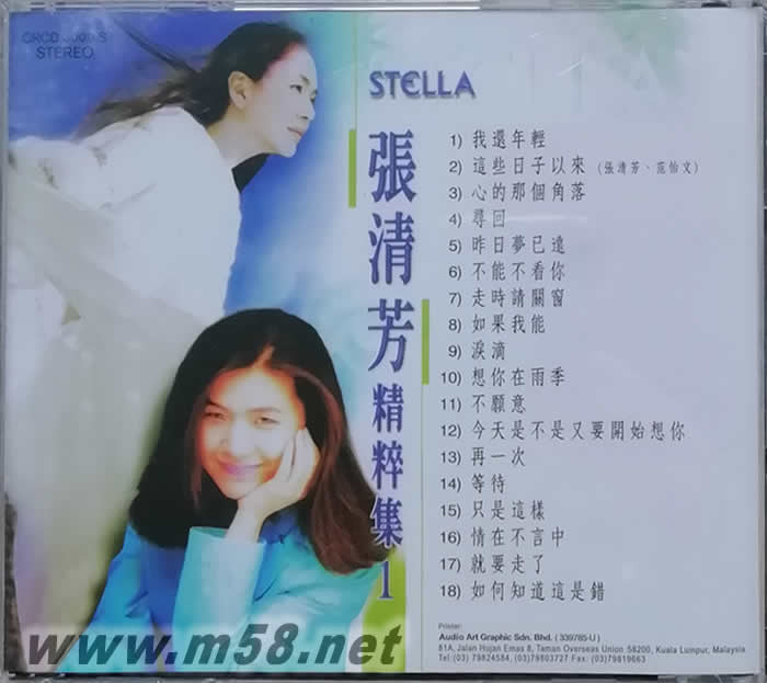 張清芳 精粹集1 我還年輕專輯背面圖片