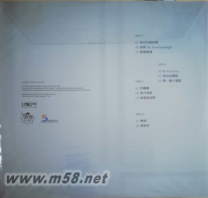 聽 180g 45RPM LP 黑膠專輯背面圖片