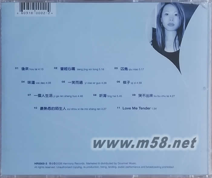 DEEP……BLUE深藍專輯背面圖片