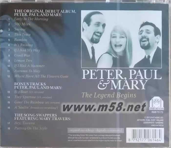 IF I HA A HAMER THE LEGEND BEGINS 民謠專輯背面圖片