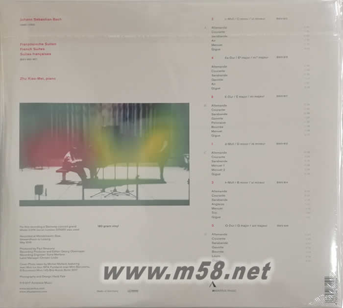 巴赫法國組曲 The French Suites 黑膠專輯背面圖片