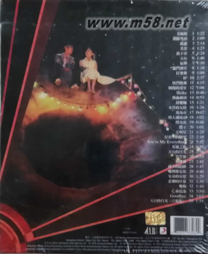 天臺 THE ROOFTOP 電影原聲帶(港版)專輯背面圖片