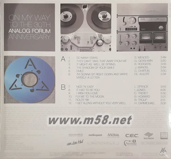 德國(guó)模擬論壇30周年紀(jì)念 ANALOG FORUM ANNVERSARY ON MY WAY TO THE 30TH 黑膠專輯背面圖片
