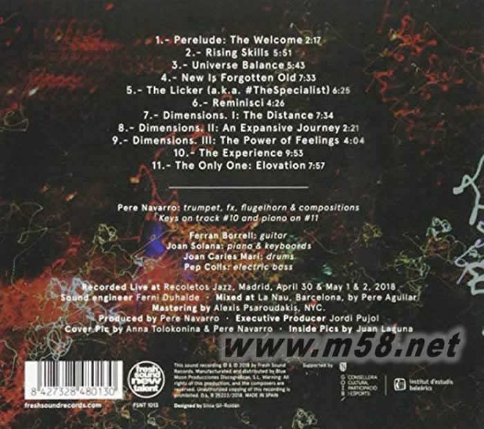 Live In Madrid(納瓦拉五重奏)專輯背面圖片