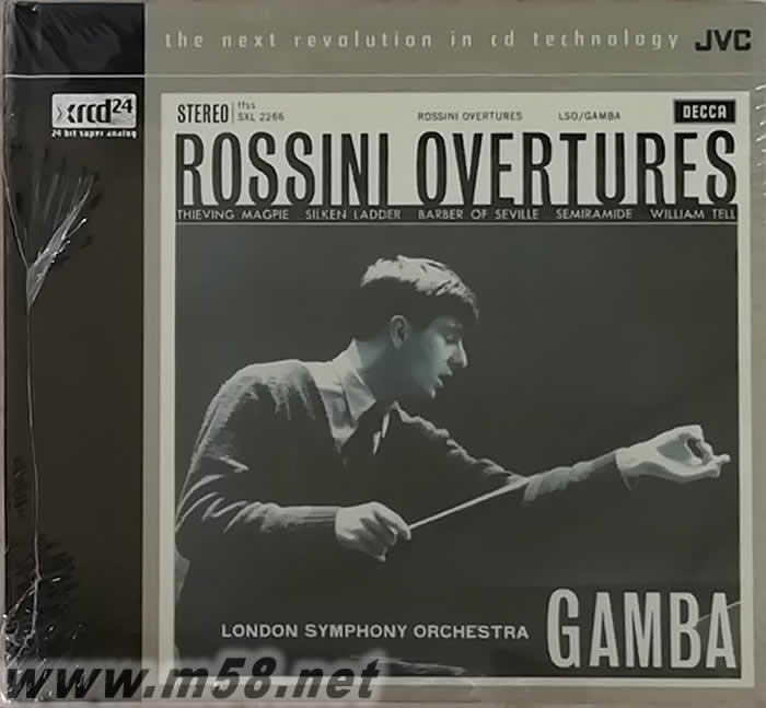 ROSSINI OVERTURES PIERINO GAMBA ISO 羅西尼 序曲 XRCD專輯正面圖片