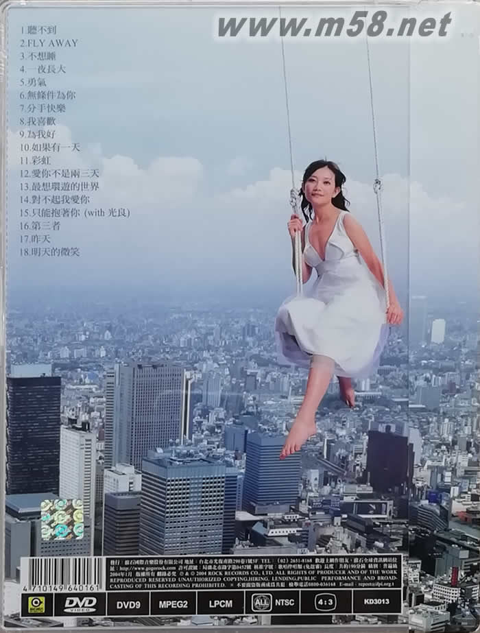 戀愛的力量 KARAOKE DVD專輯背面圖片