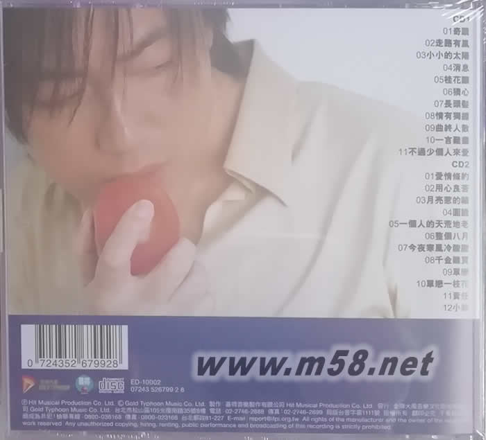 奇跡創世紀精選 2CD(再版)專輯背面圖片