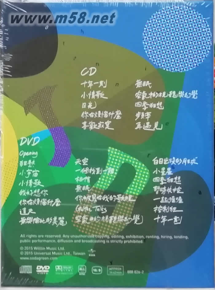 空氣中的視聽與幻覺CD+DVD專輯背面圖片