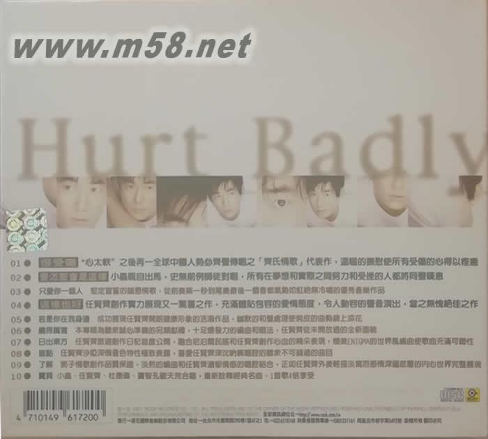 很受傷專輯背面圖片