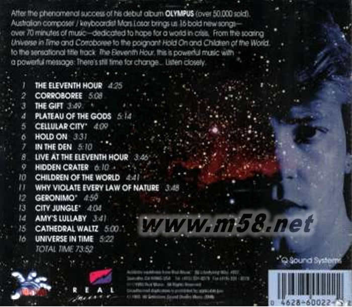 The Eleventh Hour 11點(diǎn) 新世紀(jì)純音樂專輯背面圖片