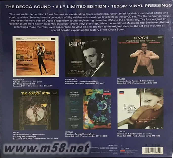 迪卡之聲 6黑膠 限量套裝專輯背面圖片