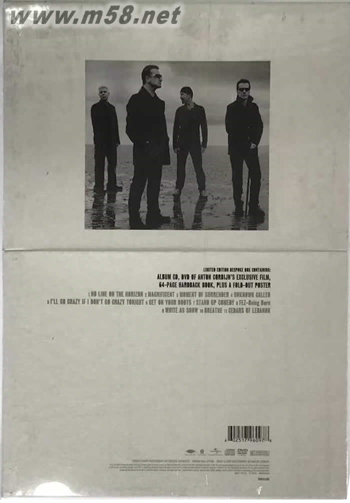 無限地平線 No Line On The Horizon CD+DVD(豪華盒裝限量版)專輯背面圖片