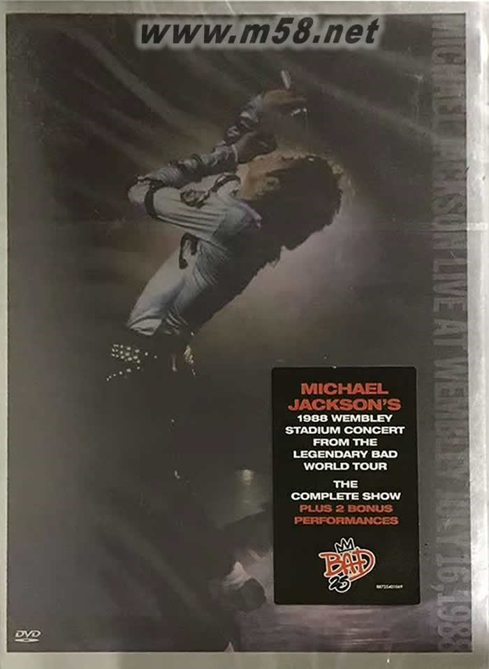 Michael Jackson Live At Wembley BAD July 16, 1988 DVD 美版專輯正面圖片