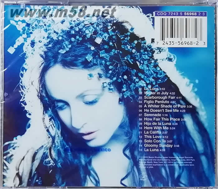 LA LUNA 月光女神 美版專輯背面圖片