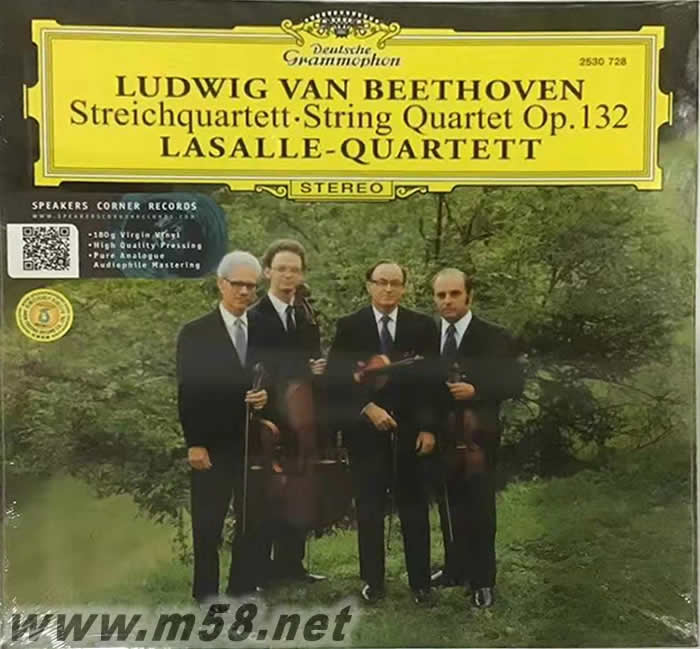 貝多芬:弦樂四重奏 OP 132 180g 33RPM LP 黑膠專輯正面圖片