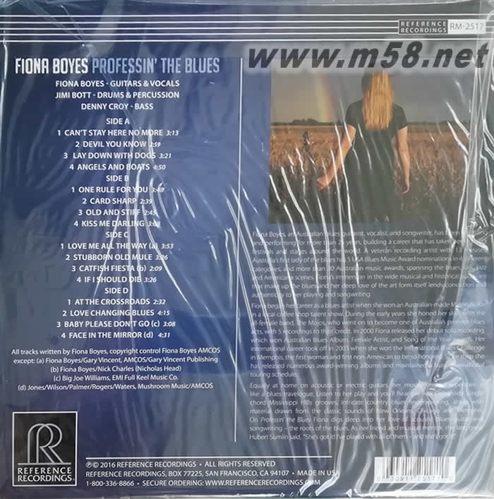 Frofrssin The Blues 黑膠專輯背面圖片