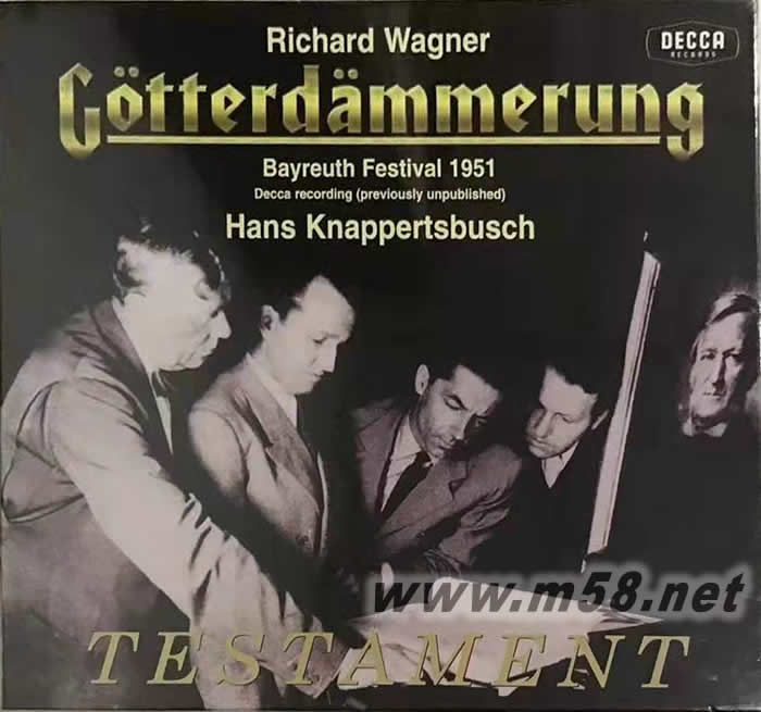 拜羅伊特節日合唱團 - 瓦格納:眾神的黃昏Wagner: Gotterdammerung August 4, 1951 ~ Knappertsbusch 黑膠大套裝專輯正面圖片