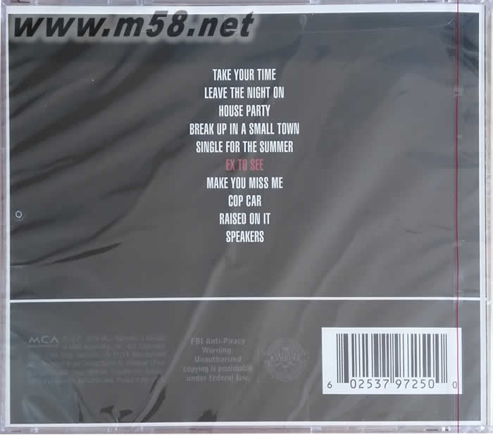 Montevallo (美版)專輯背面圖片