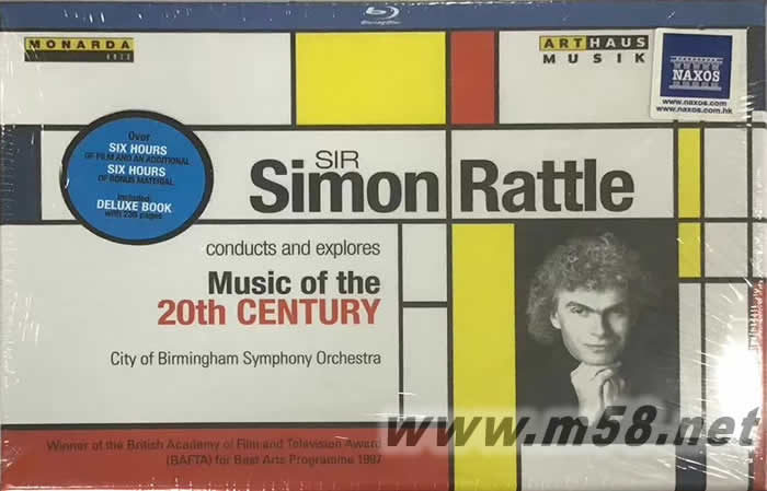 SIMON RATTLE西蒙拉特爾指揮和探索二十世紀音樂 Blu-ray 5BD套裝專輯正面圖片