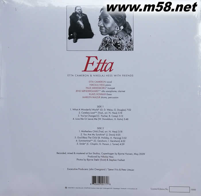 低音女聲王 Etta 180g 33RPM LP 黑膠 CD圣經推薦 最佳試音碟黑膠背面圖片