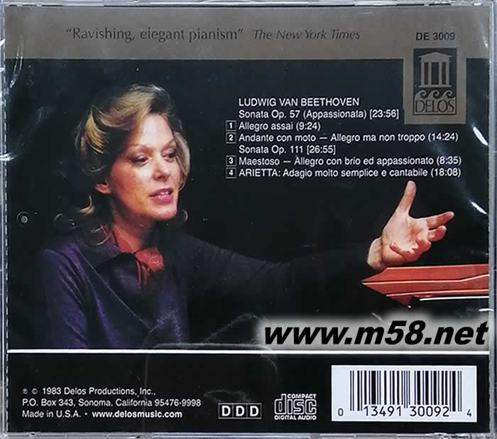 貝多芬 鋼琴奏鳴曲(動(dòng)態(tài)琴王)專輯背面圖片