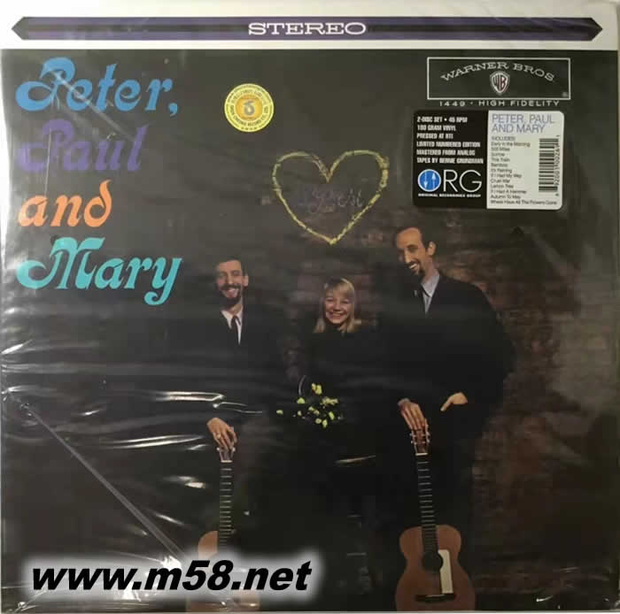 PETER PAUL AND MARY 民謠 同名 180g 45RPM LP 黑膠專輯正面圖片