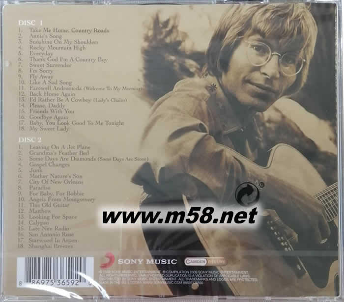 陽光照在我肩上:丹佛精選 Sunshine On My Shoulders: The Best Of 鄉村民謠專輯正面圖片