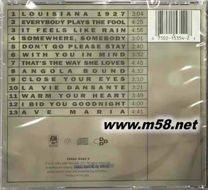 WARM YOUR HEART專輯背面圖片