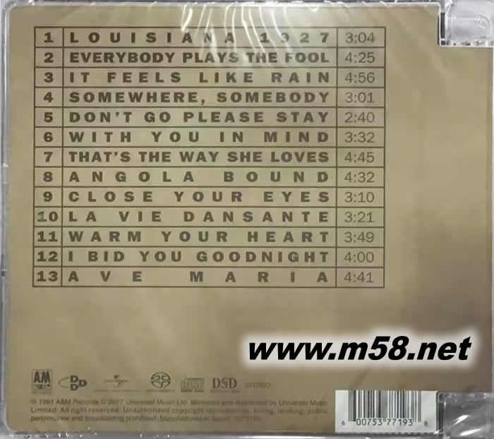 Warm Your Heart SACD專輯背面圖片