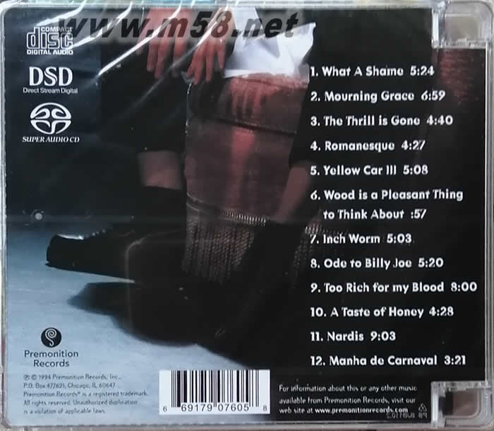 CAFE BLUE藍(lán)調(diào)咖啡座 SACD專輯背面圖片