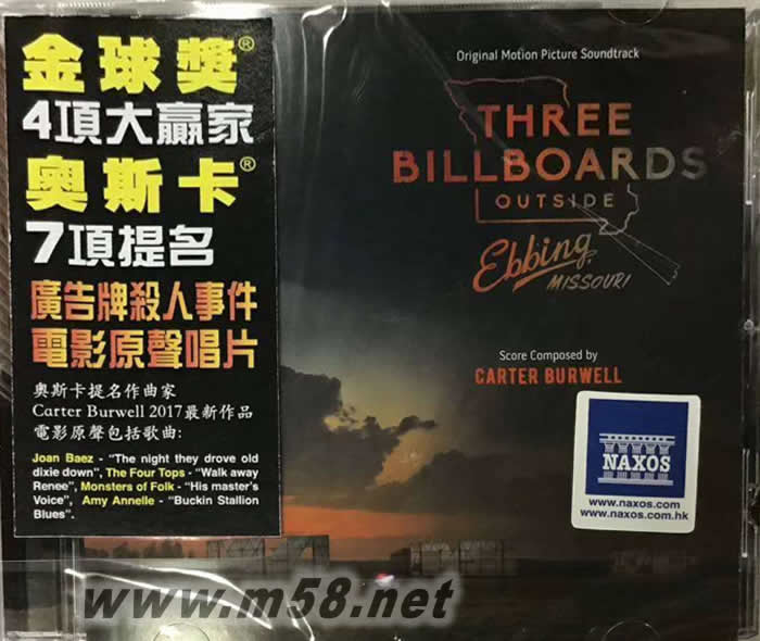 Three Billboards Outside Ebbing Missouri - Soundtrack 三塊廣告牌殺人事件專輯正面圖片