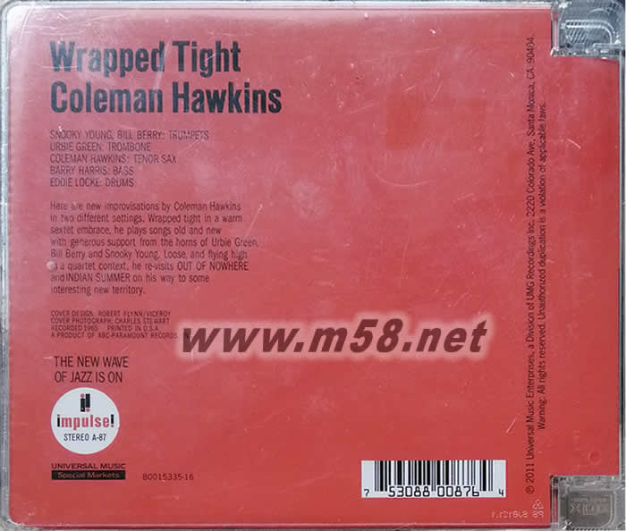 爵士薩克斯大師與老伙計們 Wrapped Tight 裹緊 SACD專輯背面圖片