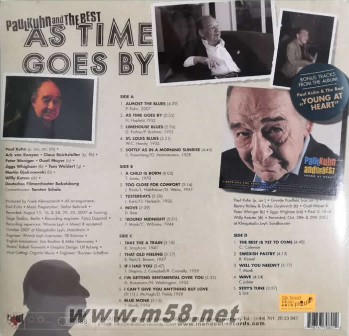 隨時間流逝 爵士樂隊 AS TIME GOES BY 180g 33RPM LP 雙黑膠 限量版專輯背面圖片
