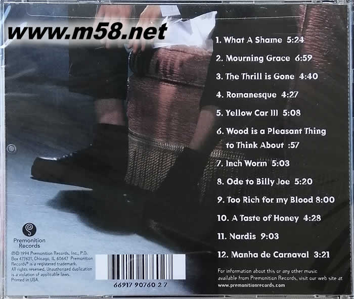 CAFE BLUE藍(lán)調(diào)咖啡座 CD專輯背 面圖片