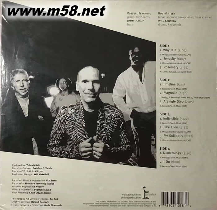 爵士四重奏(吉它、鍵盤、貝斯、鼓)Timeline 限量版 180g 33RPM LP 黑膠專輯背面圖片