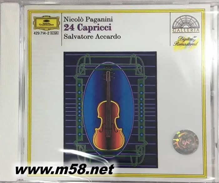 Paganini: 24 Capricci For Solo Violin Op.1 帕格尼尼:24首隨想曲專輯正面圖片