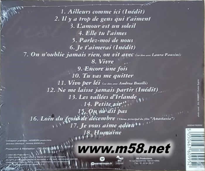 LE BEST OF Helene Segara專輯背面圖片