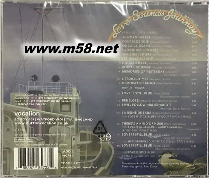 愛情之旅 LOVE SOUNDS SACD專輯背面圖片