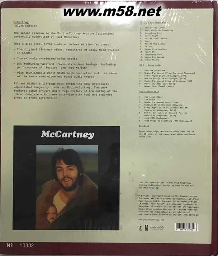 MCCARTNEY ( ARCHIVE COLLECTION )專輯背面圖片