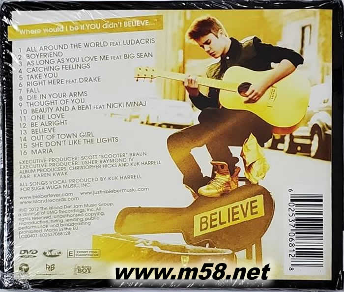 Believe (豪華版)專輯背面圖片