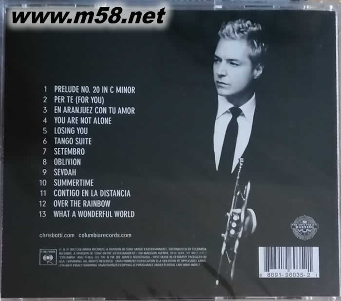 Impressions 美版專輯背面圖片